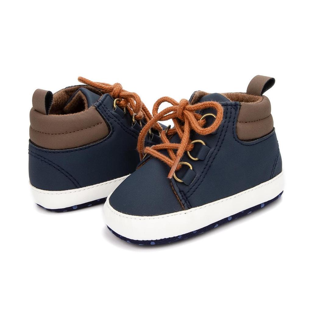 High-Top Soft Sole Baby Walking Shoes for 0-1 Year Olds - Casual Sports Style