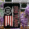 2D Flat Decorative 8×12 Inch Aluminum Plaque Metal Sign | 250 Years 1776-2026: Vintage Distressed US Flag Design; Honor 250th US Independence