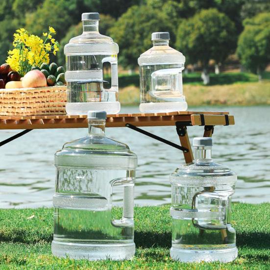 Clear Plastic Water Tank Jug with Handle And Leakproof Cap, Reusable Durable Container Portable Bottle, Transparent Storage for Home Office Drinking
