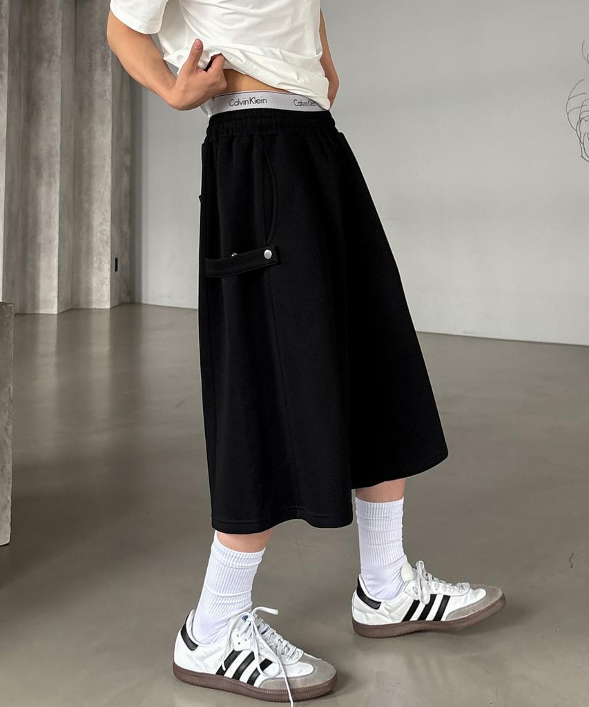 Opeumeideu Side Snap Bermuda Elastic Pants