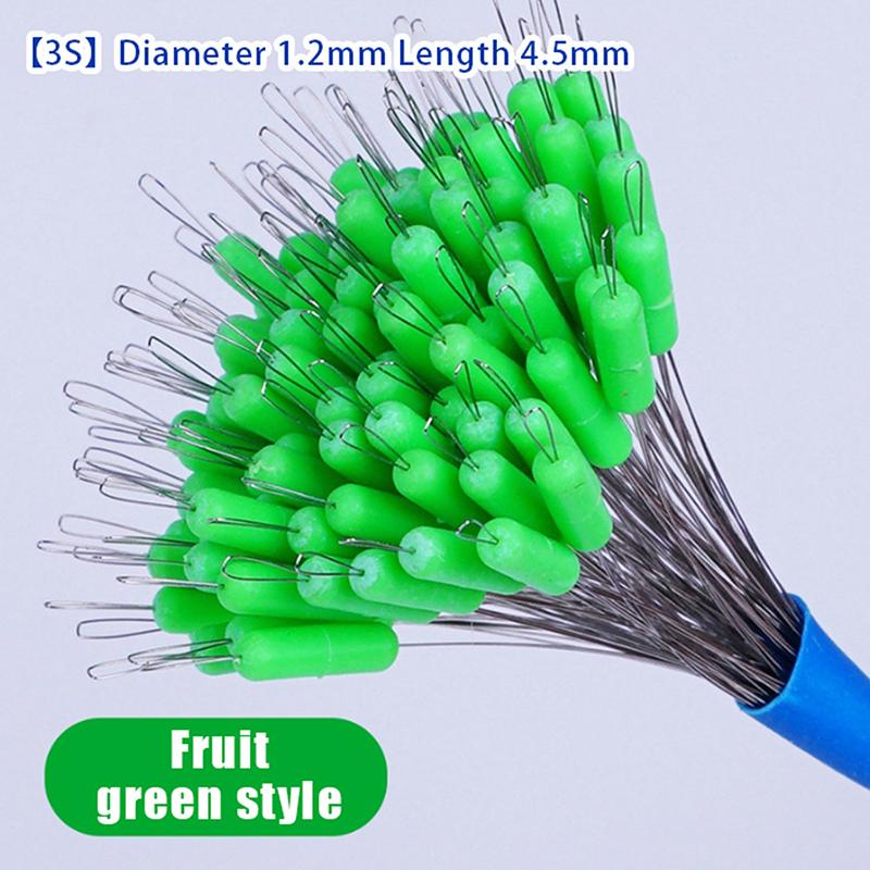 

100 шт./пакет Много цветов Поплавок для поплавочной рыбалки Силиконовый стопор Стопорное кольцо Соединитель Сопротивление лески Рыболовные аксессуары