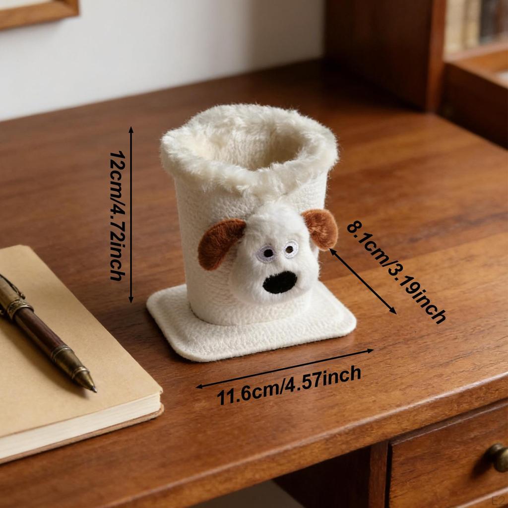 Plush Lined Eyeglass Holder Cute Sturdy Protection for NightStand Table Desk