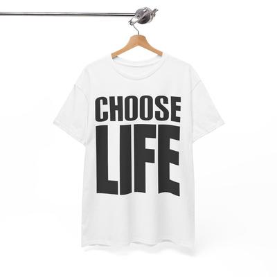 CHOOSE LIFE Černé tričko Wham George Michael Retro 80#039;s Maškarní šaty Unisex Tričko Unisex Tričko