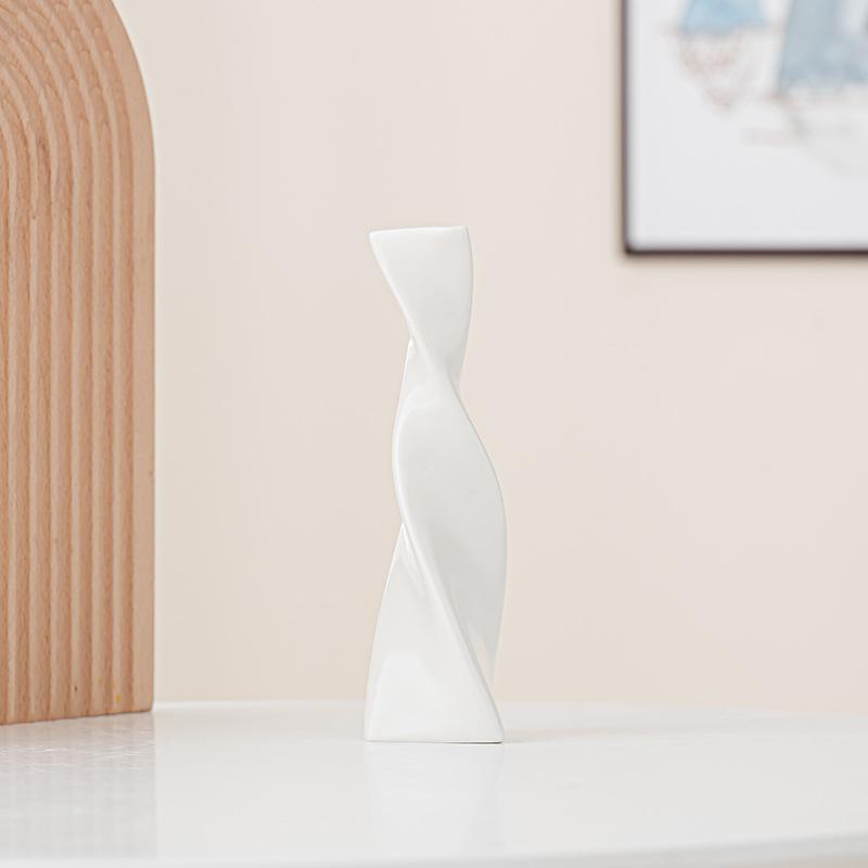 Simplicity, Black and White Color, Ceramic Vase, Three Piece Set, Ornament, Living Room Flower Arrangement, Dried Flower Vase, Home Soft Decoration