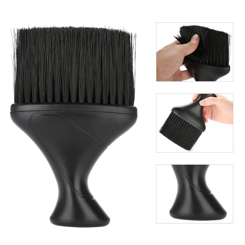 Ergonomic Grip Hair Cleaning Brush Plastic Handle Barber Hair Brush Neck Duster Brush For Salons