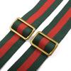 Verstelbare 3,8 cm Canvas Webbing Crossbody Riem in Groen en Rood - Enkele Aankoop Vervanging voor G-Chi F-46 Tassen