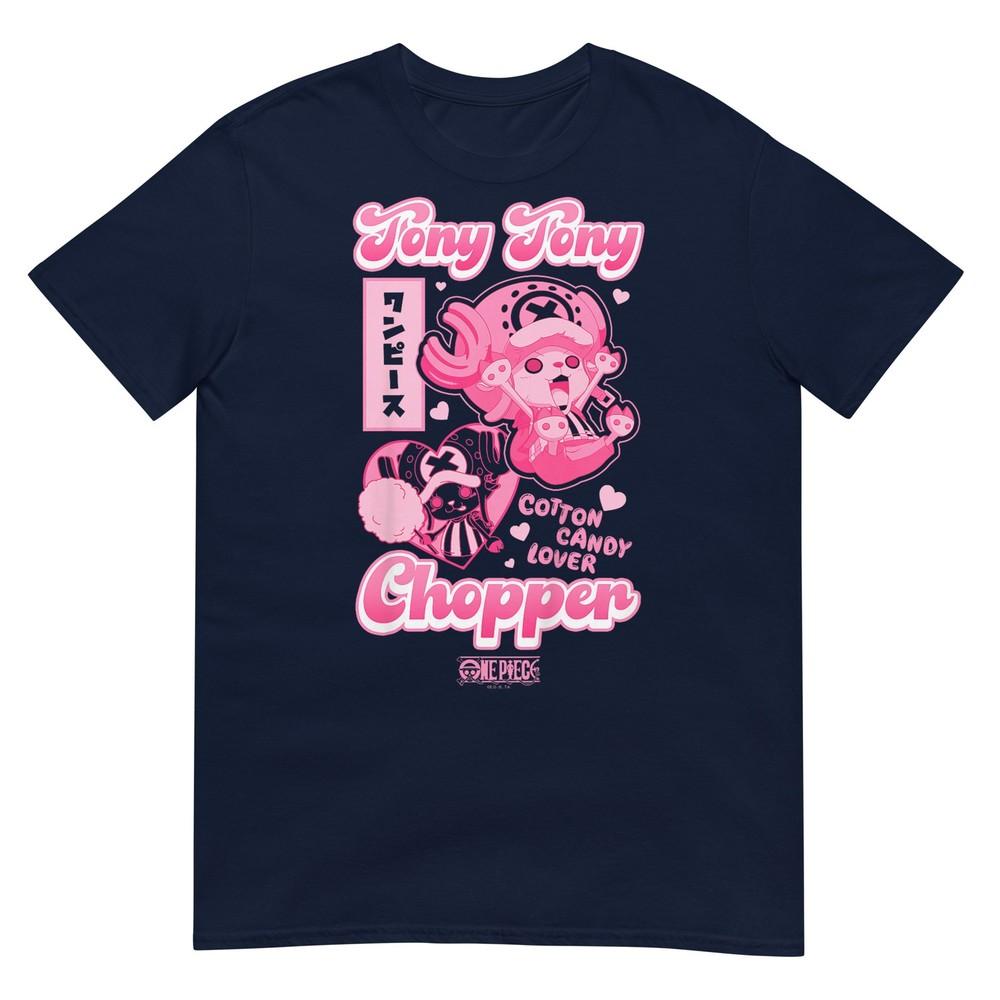 Kids One Piece Anime Tony Tony Chopper Bright Pink Hearts Tshirt S