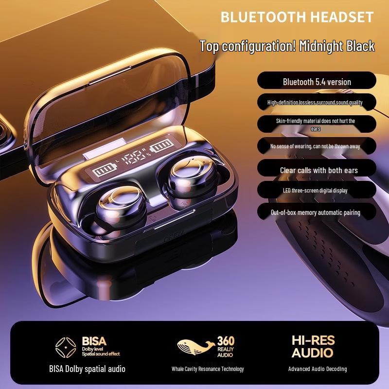 2025 True Wireless Noise-Cancelling In-Ear Bluetooth Earphones for Men & Women - High Sound Quality & Long Battery Life