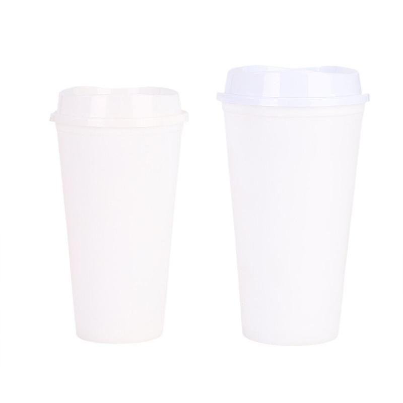 355Ml Plastic Reusable With Lid, Cold Water Coffee Cup, Household Beverage, Kitchen Supplies