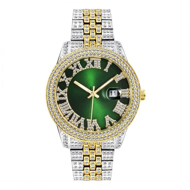 MISSFOX Luxury Water Resistant Watch Hip Hop Bling Calendar Quartz Women Men