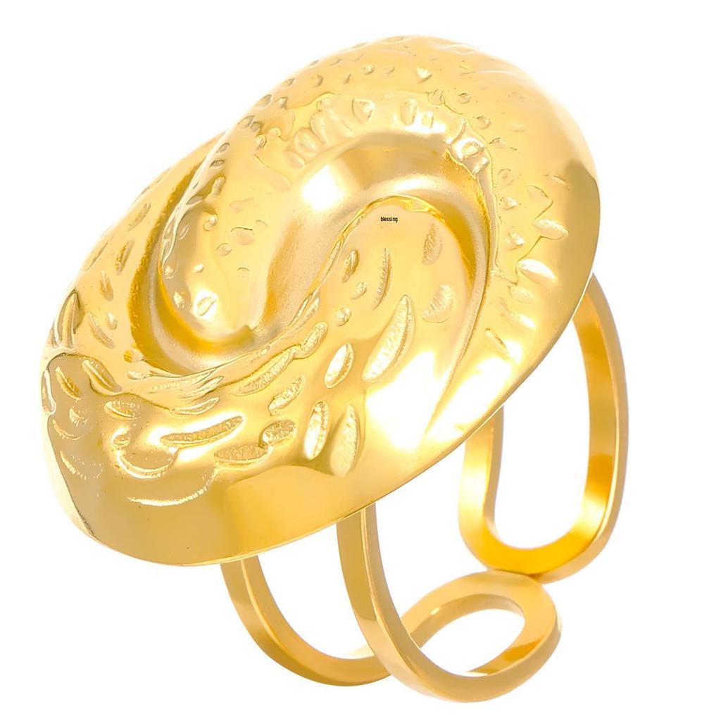 High-End Edelstahl Blumen- & Seestern Offener Ring für Damen