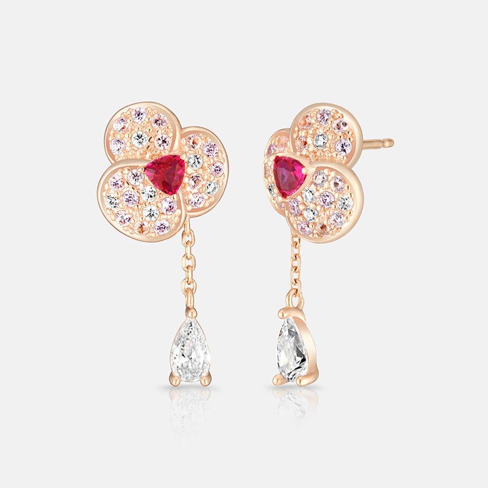 La Rosa Silver Rose Earrings A221Se0005Rpr .