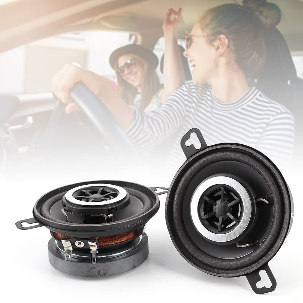 2pcs Car Audio Coaxial Speakers 3.5" 200W Coaxial Speakers Tweeter Stereo Music Hi-Fili Loudspeaker for Auto Audio System