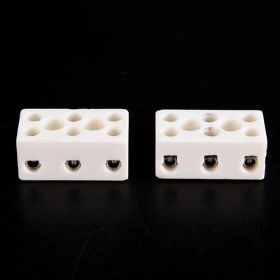 2Pcs 8 Hole 2W8H High Temperature Resistant Ceramic Terminal Block 15A 250V