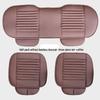 Bamboo Charcoal Leather Car Seat Cushion Set, Three-Piece, No Backrest, All-Season Interior Kit