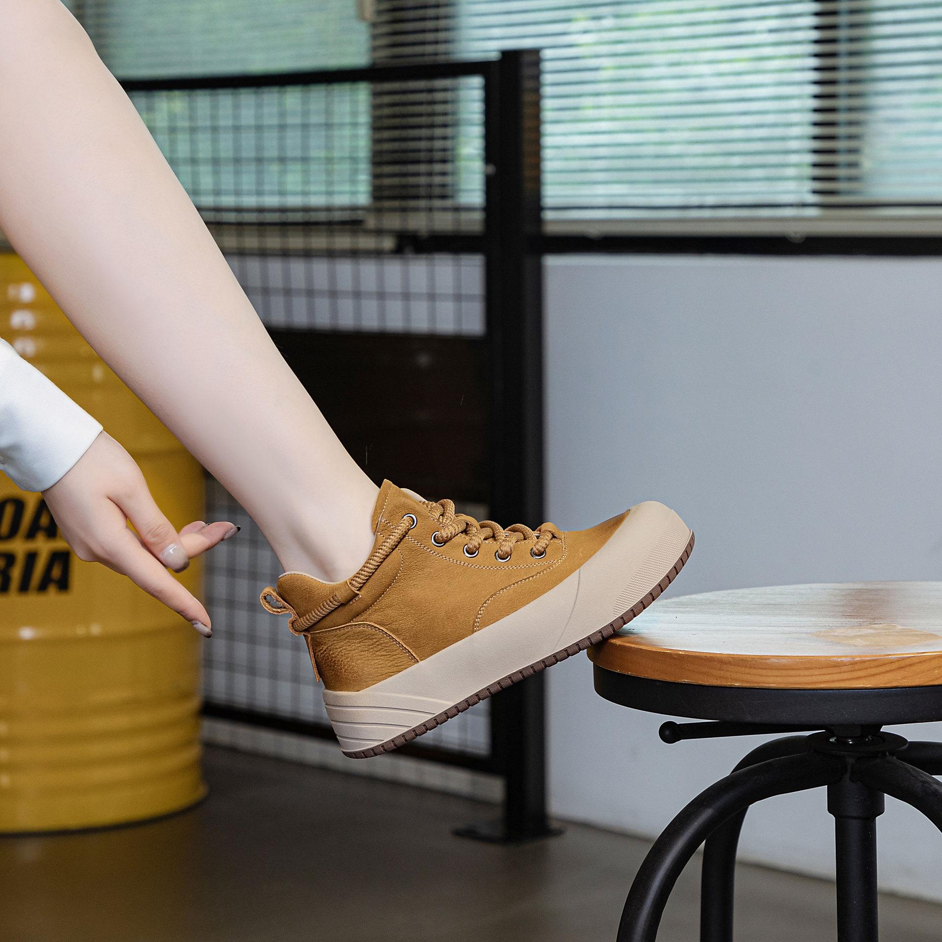 

Ботинки Martin в стиле ретро, одинарные ботинки, короткие ботинки с толстой подошвой, ботинки из ревеня 40 лимонно-желтый