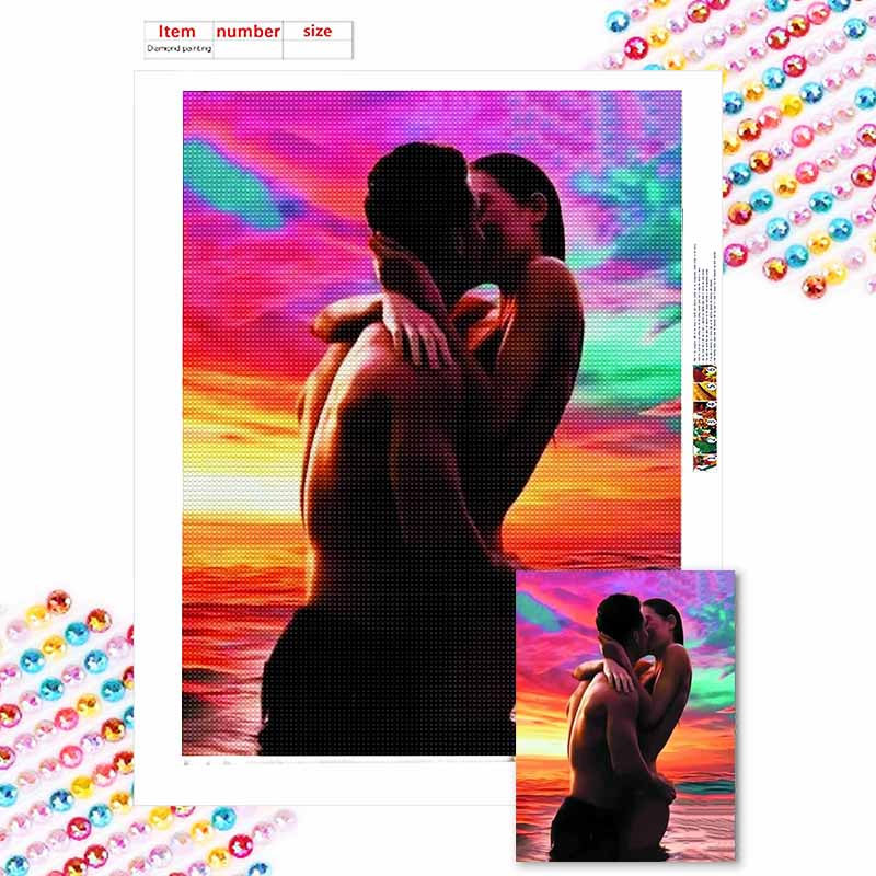 5D DIY Vollkreis Diamantmalerei "Liebespaar" Stickerei Kreuzstich Heimdekoration Geschenk