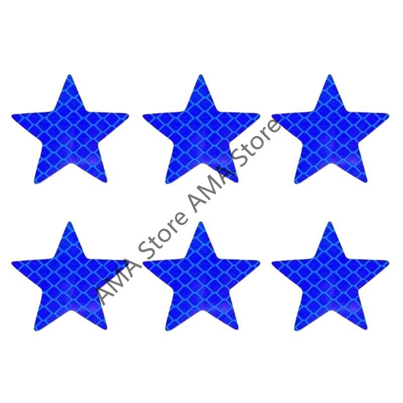 X7JF Reflective Star Decals for Car and Bikes Stylish Color for Enhanced Night Safety