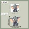 Playful Cute Elephant Toilet Sticker Waterproof Self-Adhesive Removable Decal for Bathroom WC Home Decor