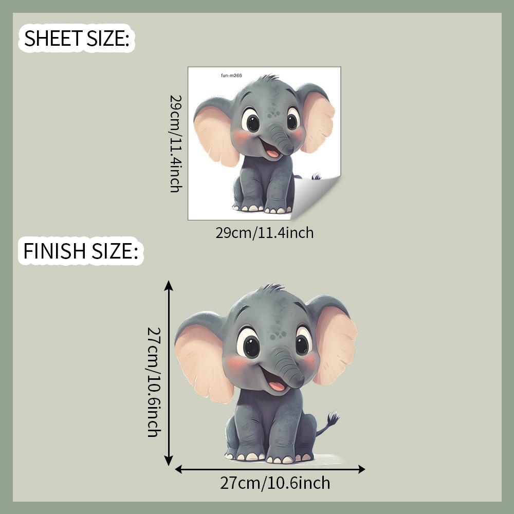 

Милые мультяшные наклейки со слонами для украшения дома в ванной, туалете и туалете