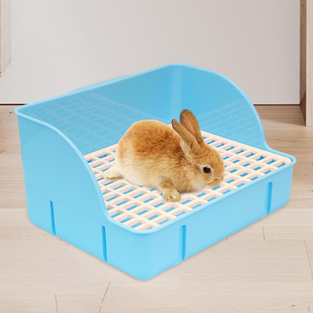 Corner Litter Box for Small Pets - Space-Saving Potty Solution