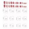 24Pcs/set DIY Nail Accessories Christmas Short False Nails Christmas Fake Nail Extension  Nail Salon