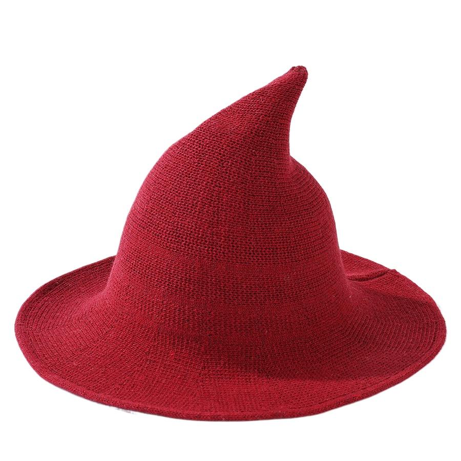 Women Hats Halloween Caps Witch Hat Magician Witch Hat Wool Wizard Hat