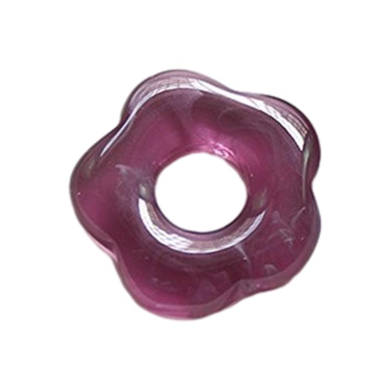 Resin Flower Pendant Hollow Five Petal Floral Charm Jewelry DIY Supplies for Necklace Bracelet Earring Jewelry Making