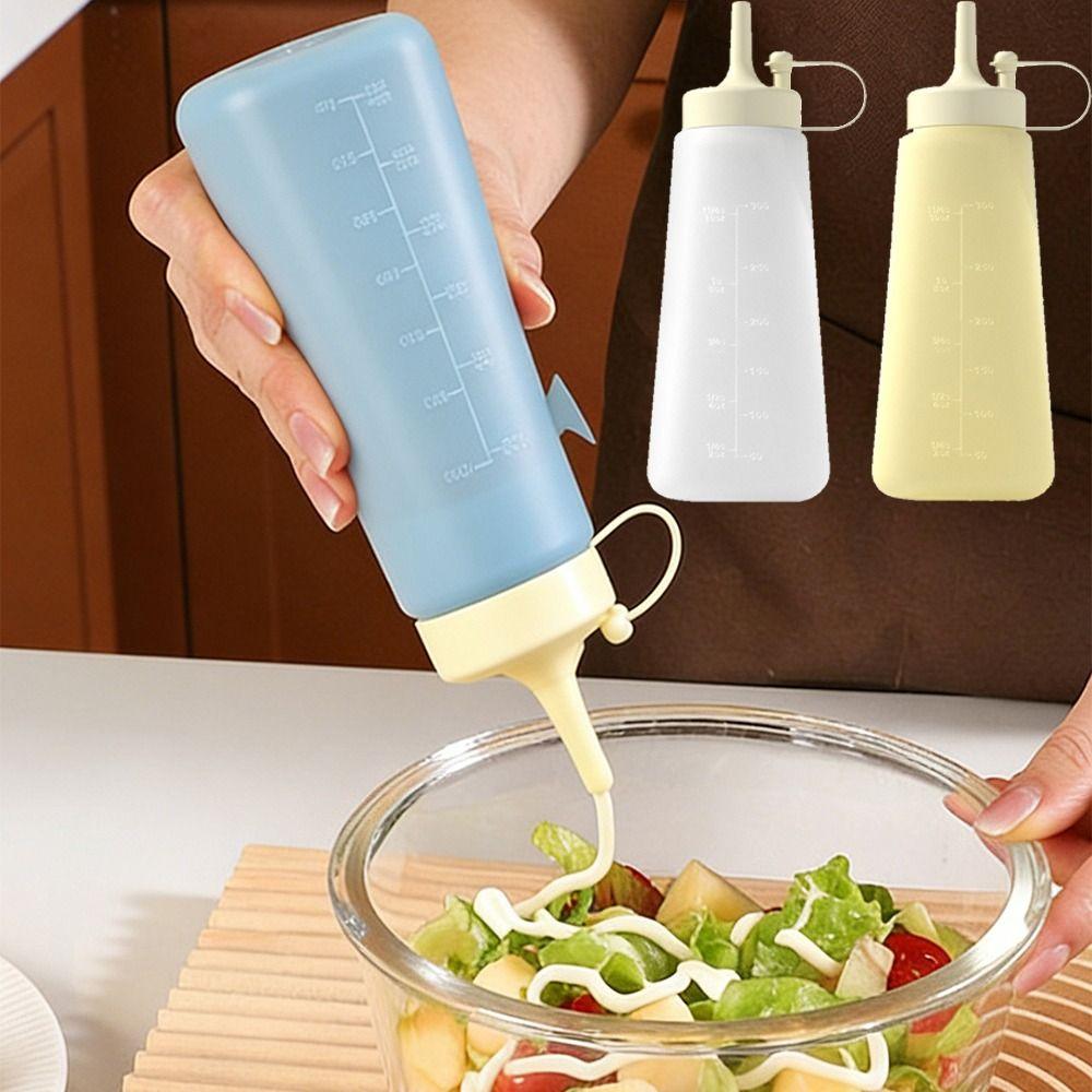 Transparent Condiment Squeeze Bottle Leakproof Design Silicone Split Bottle Salad Dressing