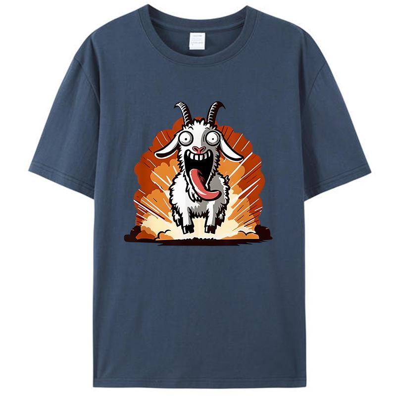 Crazy Goat Simulator Men's T-Shirt Women Tee Shirts Tops