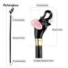 Ceramic Elephant Wooden Single Joint Fashion Wood Walking Stick Decorative Party Walking Cane Halloween Mace Wand Crosier 96cm
