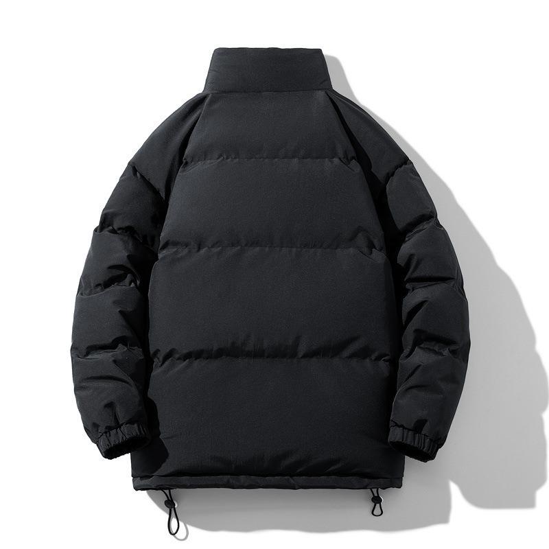 Fleece pink stand-up neck cotton-padded jacket men's autumn and winter new men's fleece thickened cotton-padded jacket top thick bread jacket