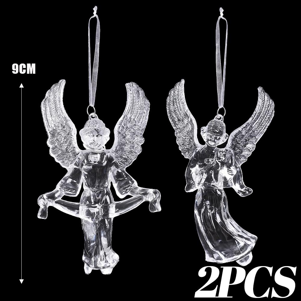 Ornamente de Crăciun Acrilic Transparent Icicle Fulg de Nea Decorațiuni Pom de Crăciun Petrecere Winter Wonderland Stele Elani Îngeri Decor Cristal
