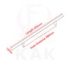 KAK 2" ~ 20'' Gold Küchenschrank T-Stange Gerader Griff Knöpfe Schrankgriff Durchmesser 10mm Edelstahlgriffe Möbelgriff