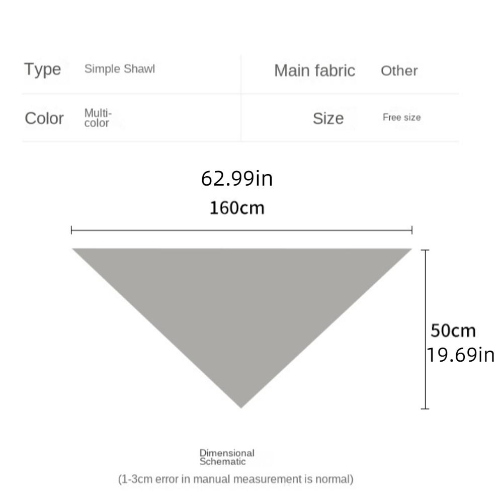 Sweet Triangle Shape Striped Cutout Cape Terylene Korean Style Stripe Knitted Shawl Youthful Warp Knitting Shoulder Scarf Female