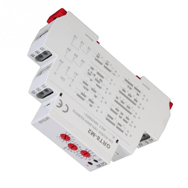 GRT8M2 Multifunction Time Relay with 10 Functions DIN Rail Mount Delay