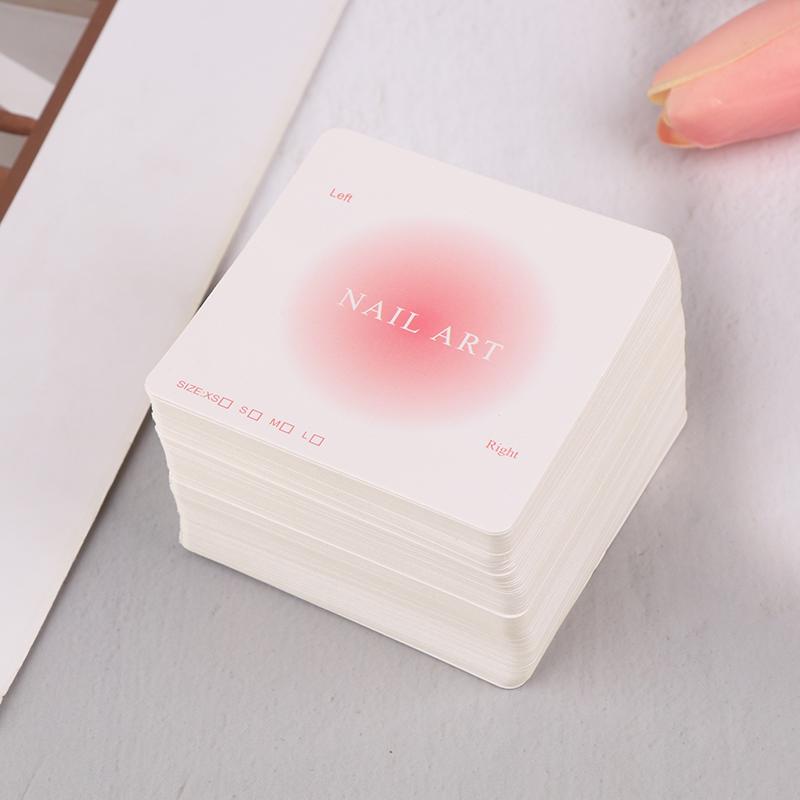 100Pcs Press-On Nail Packaging Display Handmade False Nail Design Swatch Show Card Manicure Sample Display