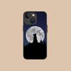 Luna Moon Cat Mobile Phone Case for iPhone 17 16 15 14 13 12 11 X XR XS 8 7 Air Pro Max Plus Mini Colorful Silicone Cover Cover