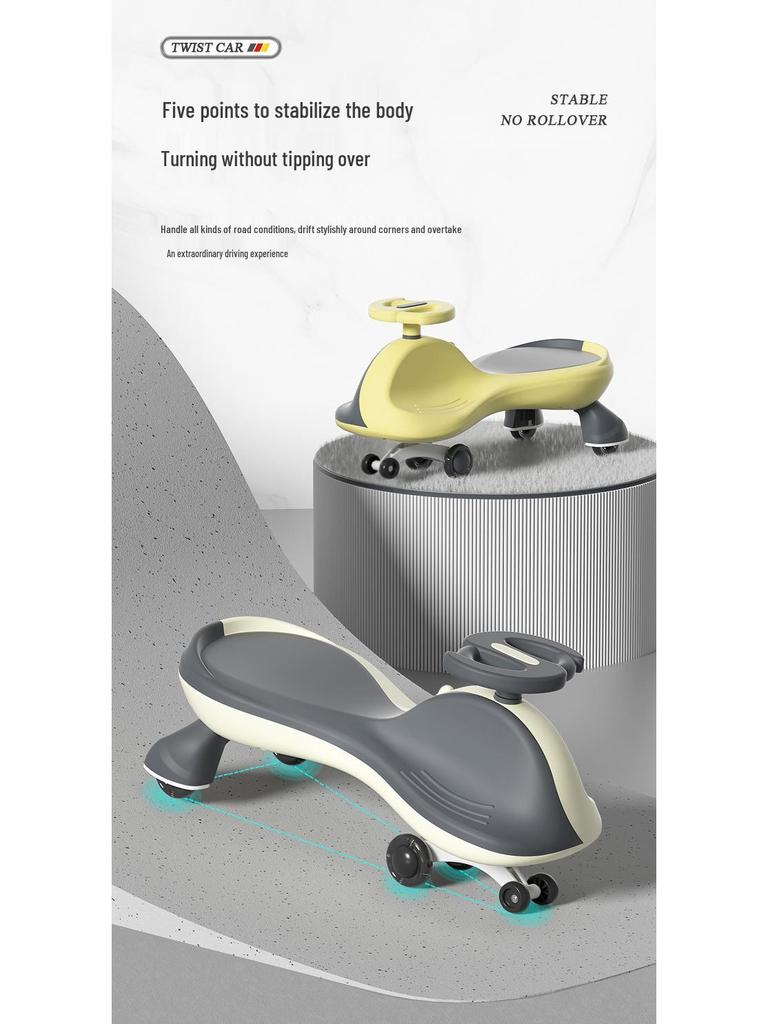 Kids' Twist & Wiggle Car and Rocking Horse for Ages 1-3