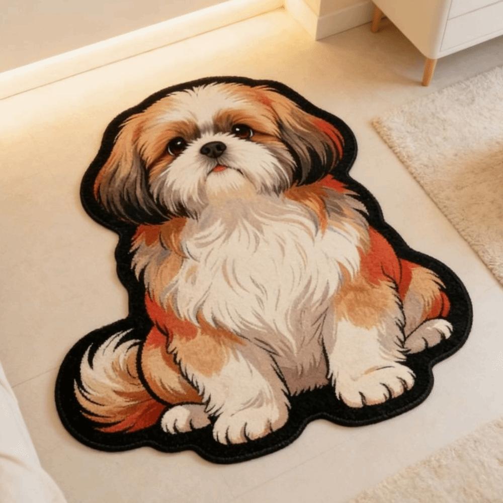 2D Flat Animal Doormat Special-shaped Room Floor Rug New Cat Carpet Bedroom Living Room Decor