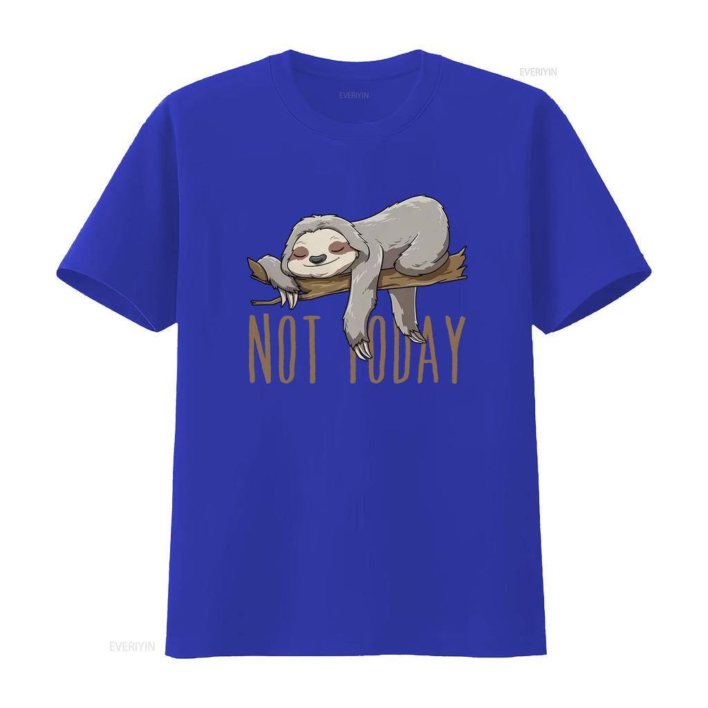 Cute Sleeping Sloth Design T Shirt Not Today Motif Available in All Sizes DSN 221121 vintage Washed Casual designer clothes