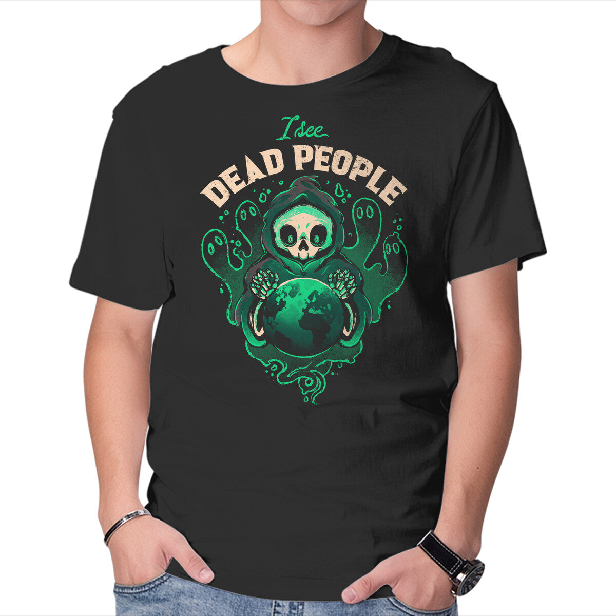 Unisex Crew Neck T-Shirt Dead People Graphic Short Sleeve Casual Tee XXXXL