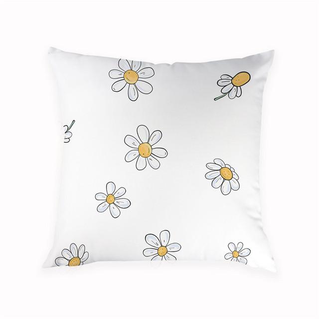 Small Fresh Floral Print Pattern Cushion Cover Home Living Room Sofa Decoration Square Pillow Pillow Cover