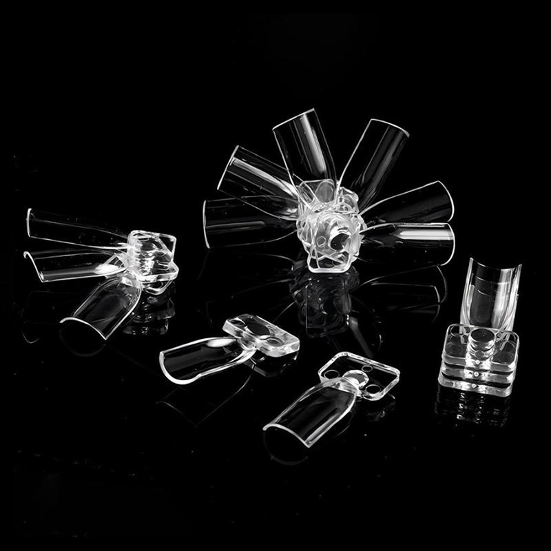 50Pcs Transparent Nail Art Display Swatch Uv Gel Nail Tips Color Card Magnetic Nail Plate Template Plate Easy To Disassemble