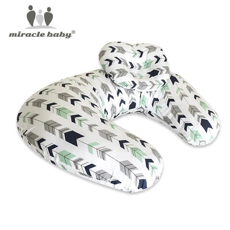 2Pcs/Set Baby Nursing Pillows Maternity Baby Breastfeeding Pillow Infant U-Shaped Newborn Cotton Feeding Waist Cushion