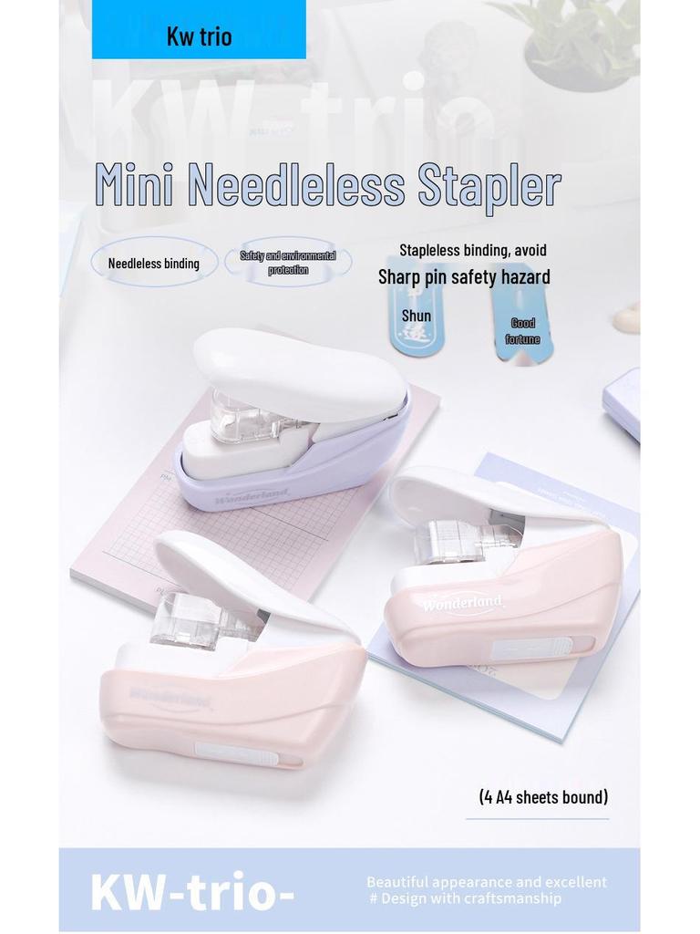 Kedeyou 5399 Kompakt Zımbasız Zımba - Öğrenciler İçin Enerji Tasarruflu Ciltleme Aracı