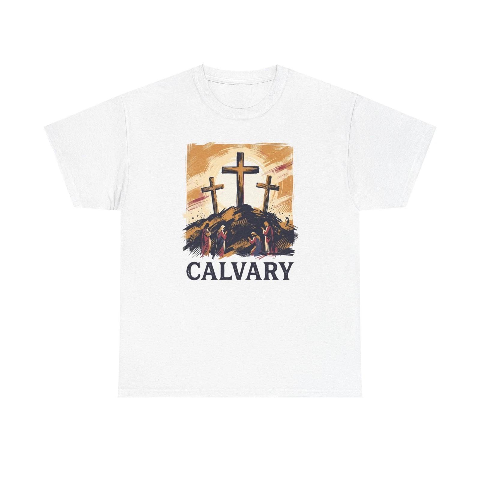Calvary Cross Trio T-Shirt | Christian Faith Graphic Tee L