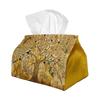 1pc Art Nouveau Tree of Life Tissue Holder | Versatile Napkin Dispenser, Available In Two Sizes Ideal for Home, Parties, And Car Decor. Golden Symmetr