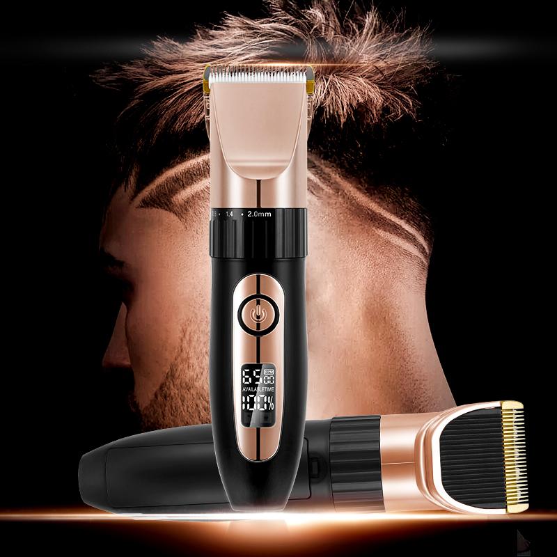 

Мужской электрический H Cuttg he Profional H Клиппер Аккумуляторная ЖК-диспи-косилка Триммер для бороды H Резак Набор