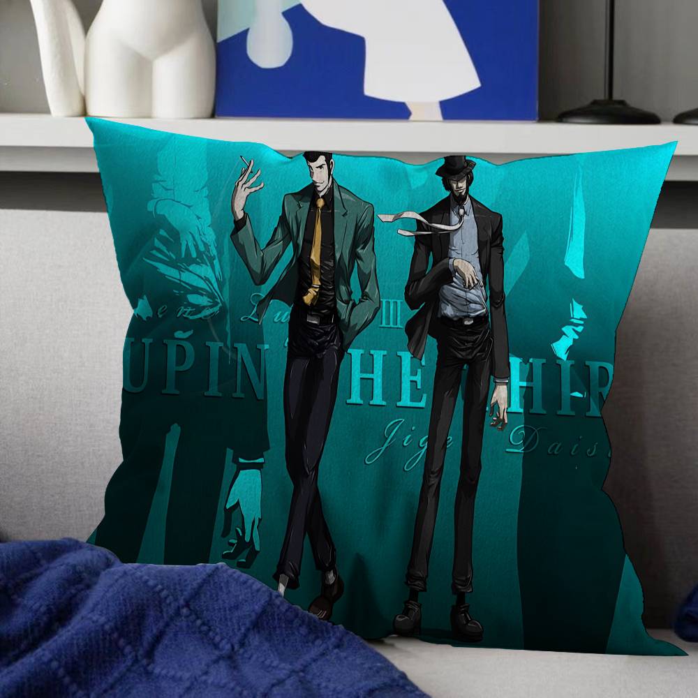 Adventure Story LLupin The Third Cushion Cover Car Throw Pillow Case For Sofa Car Christmas Gift xcm xcm